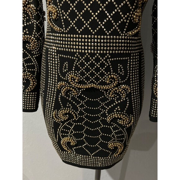 FASHION NOVA Women’s Brightest Gem Stretch Heavily Embellished Mini Dress size M - Picture 3 of 11